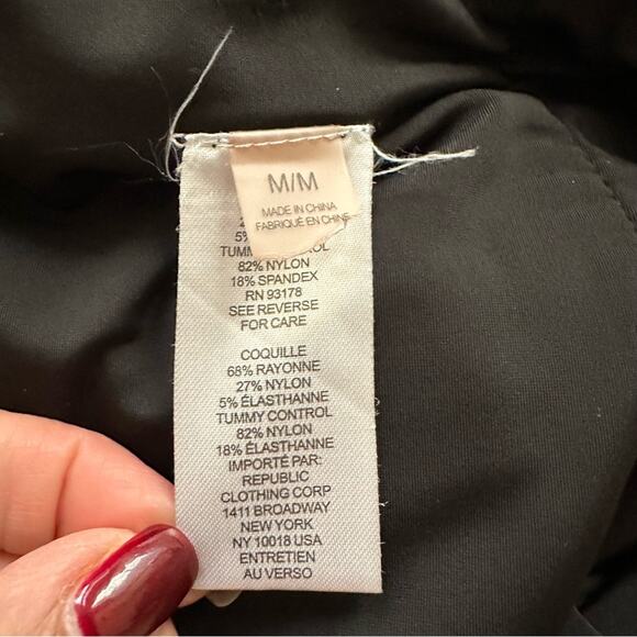 Black tahari casual capri leggings size M - Picture 6 of 7